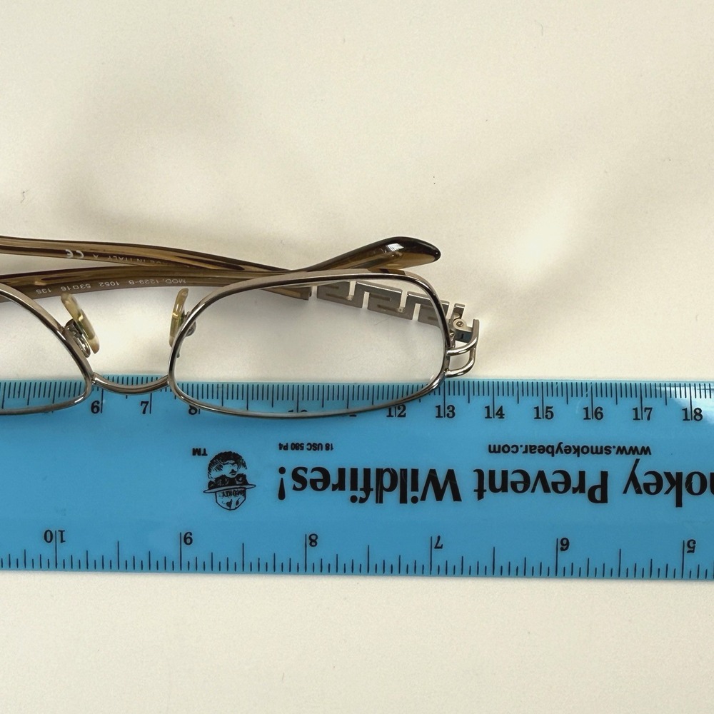 VERSACE MOD 1229-B 1052 Eyeglasses Frame Only 53-16-135 Italy Gold Crystals - Picture 14 of 14